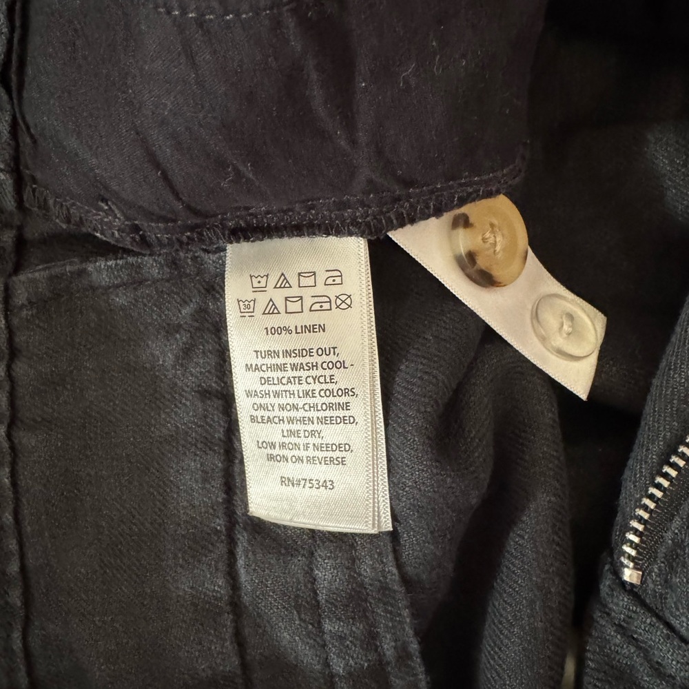 Halston Heritage Charcoal Linen Trousers - Picture 7 of 7